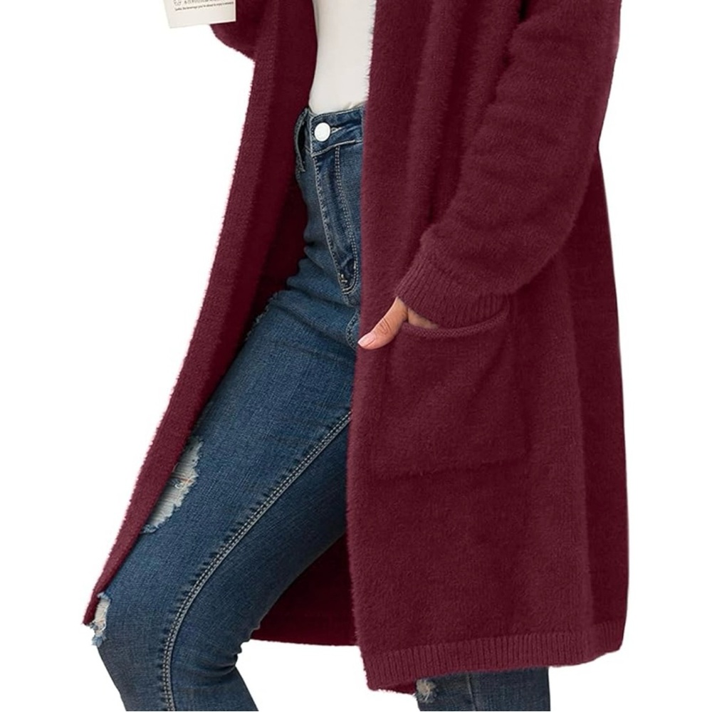 Women's Burgundy Sweater Cardigan